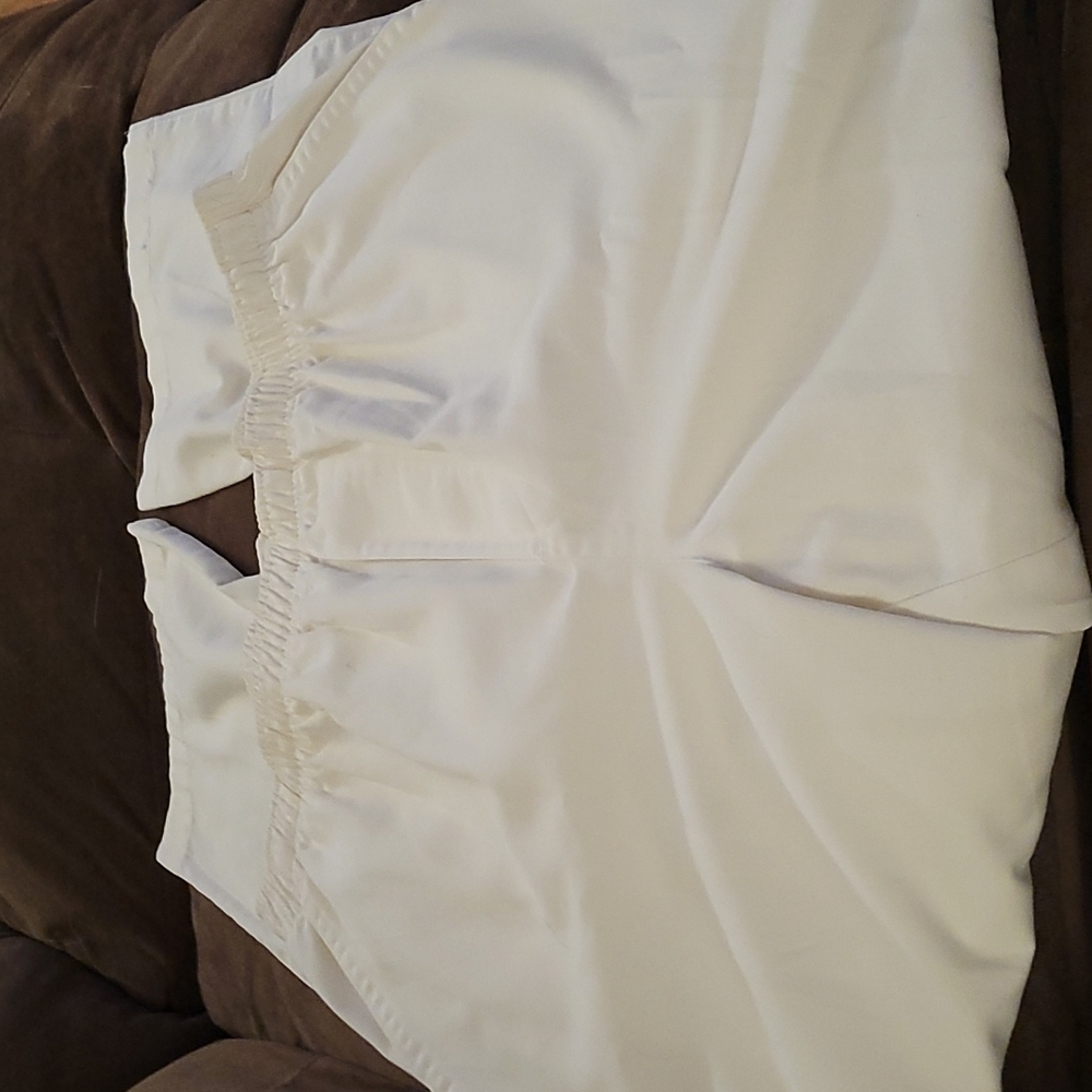 White pull on pants